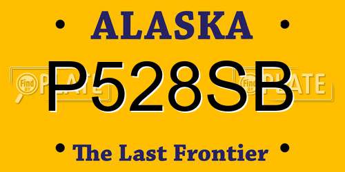 P528SB Alaska License Plate