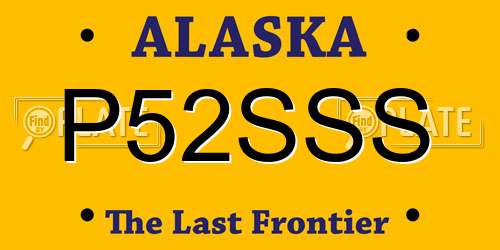 P52SSS Alaska License Plate