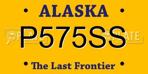 P575SS Alaska License Plate