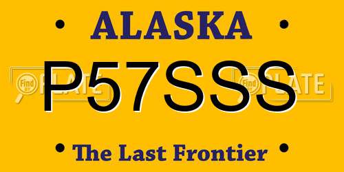 P57SSS Alaska License Plate