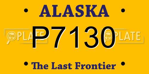 P7130 Alaska License Plate