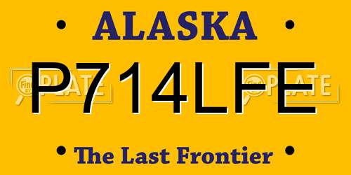P714LFE Alaska License Plate