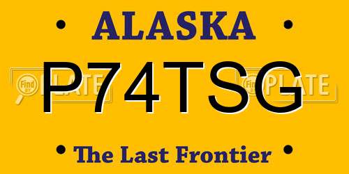 P74TSG Alaska License Plate
