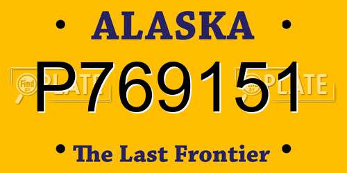 P769151 Alaska License Plate