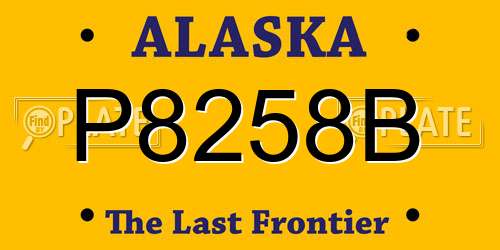 P8258B Alaska License Plate