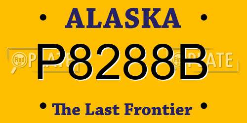 P8288B Alaska License Plate