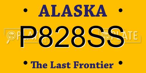 P828SS Alaska License Plate