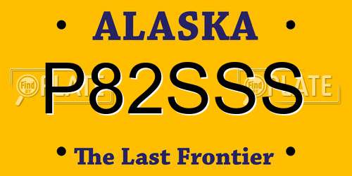 P82SSS Alaska License Plate