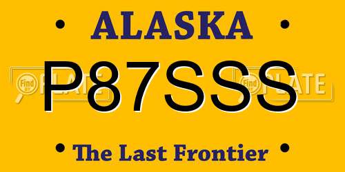 P87SSS Alaska License Plate