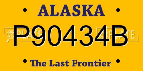 P90434B Alaska License Plate