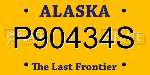 P90434S Alaska License Plate