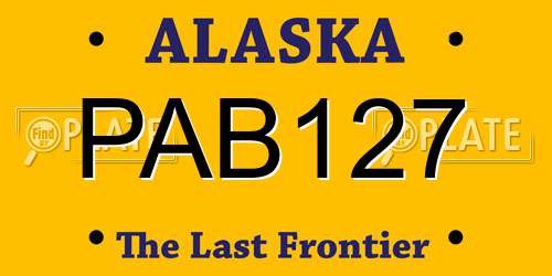 PAB127 Alaska License Plate