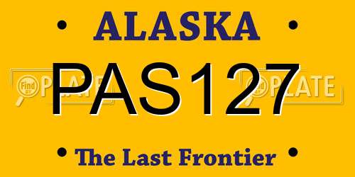 PAS127 Alaska License Plate
