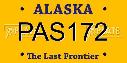 PAS172 Alaska License Plate
