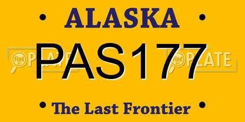 PAS177 Alaska License Plate