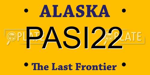 PASI22 Alaska License Plate
