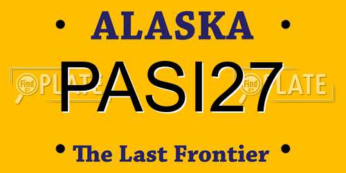 PASI27 Alaska License Plate