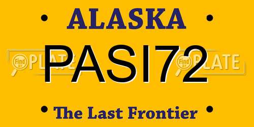 PASI72 Alaska License Plate