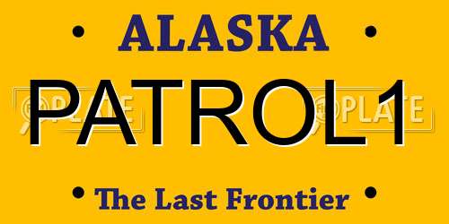PATROL1 Alaska License Plate