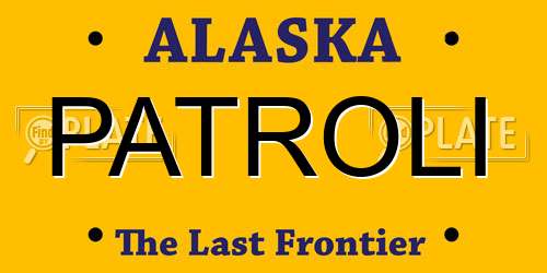 PATROLI Alaska License Plate