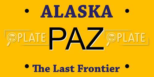 PAZ Alaska License Plate
