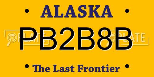 PB2B8B Alaska License Plate