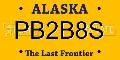 PB2B8S Alaska License Plate