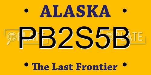 PB2S5B Alaska License Plate
