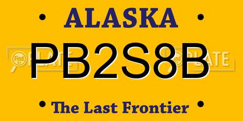 PB2S8B Alaska License Plate