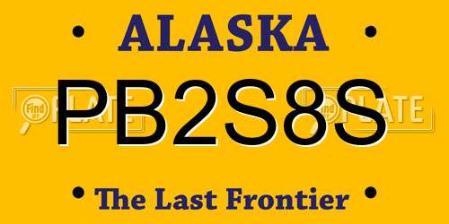PB2S8S Alaska License Plate