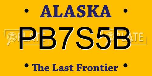 PB7S5B Alaska License Plate