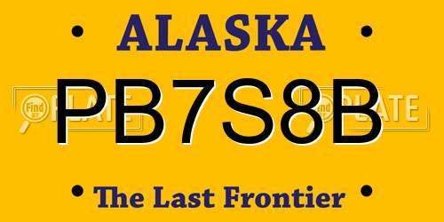 PB7S8B Alaska License Plate