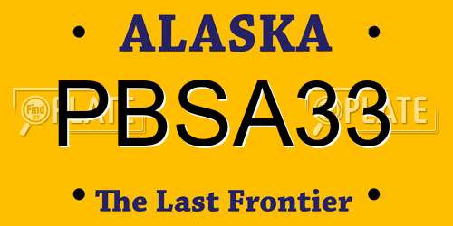 PBSA33 Alaska License Plate