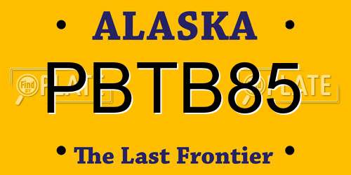 PBTB85 Alaska License Plate