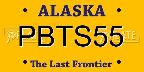 PBTS55 Alaska License Plate
