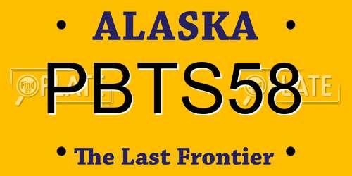 PBTS58 Alaska License Plate