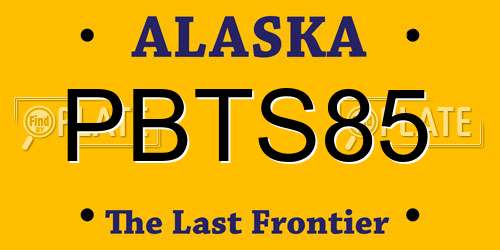 PBTS85 Alaska License Plate