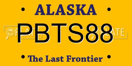 PBTS88 Alaska License Plate
