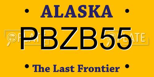 PBZB55 Alaska License Plate