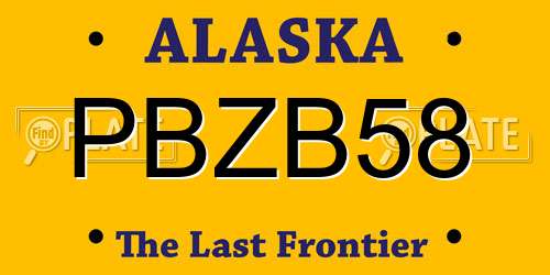 PBZB58 Alaska License Plate