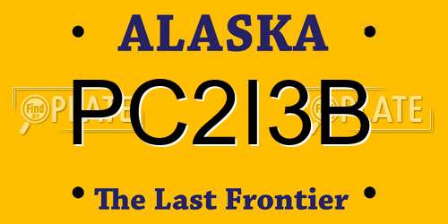 PC2I3B Alaska License Plate