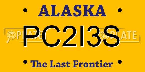 PC2I3S Alaska License Plate