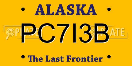 PC7I3B Alaska License Plate