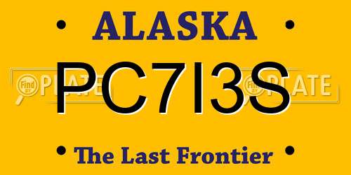 PC7I3S Alaska License Plate