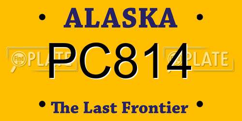 PC814 Alaska License Plate