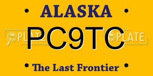 PC9TC Alaska License Plate