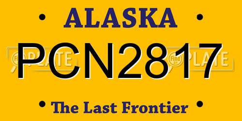 PCN2817 Alaska License Plate