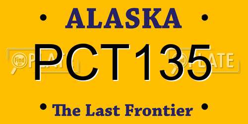 PCT135 Alaska License Plate