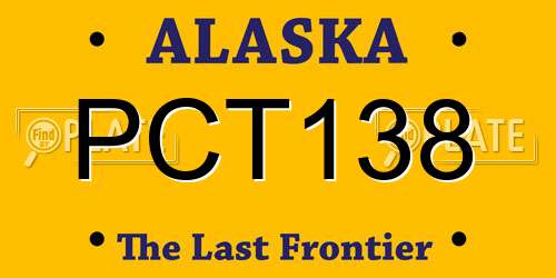 PCT138 Alaska License Plate
