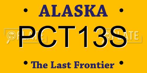 PCT13S Alaska License Plate